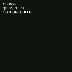 #0F150E - Gordons Green Color Image